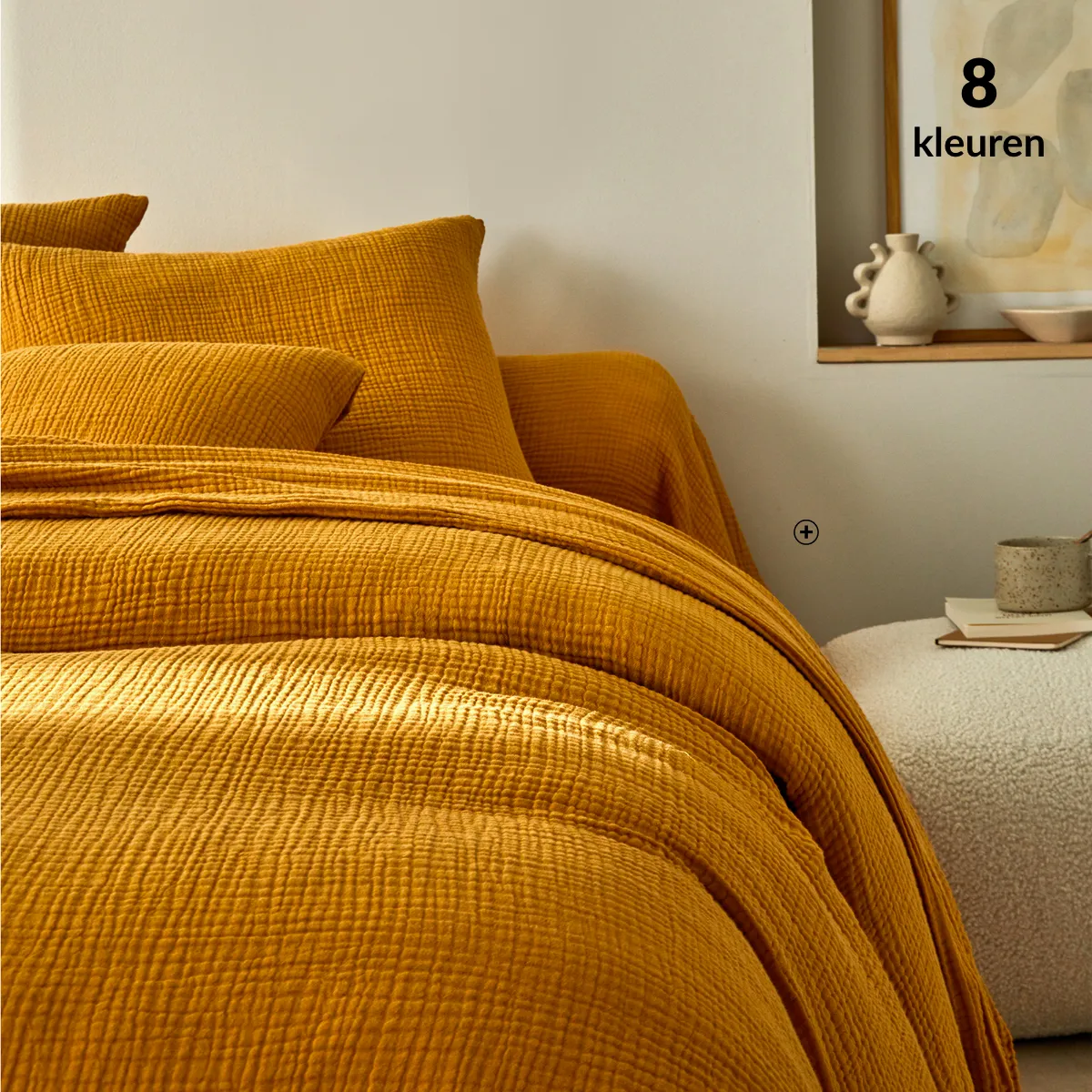 Effen beddengoed van drievoudig katoenen gaas in lichtgrijs, sobere en moderne stijl met lichte touch – blog blancheporte