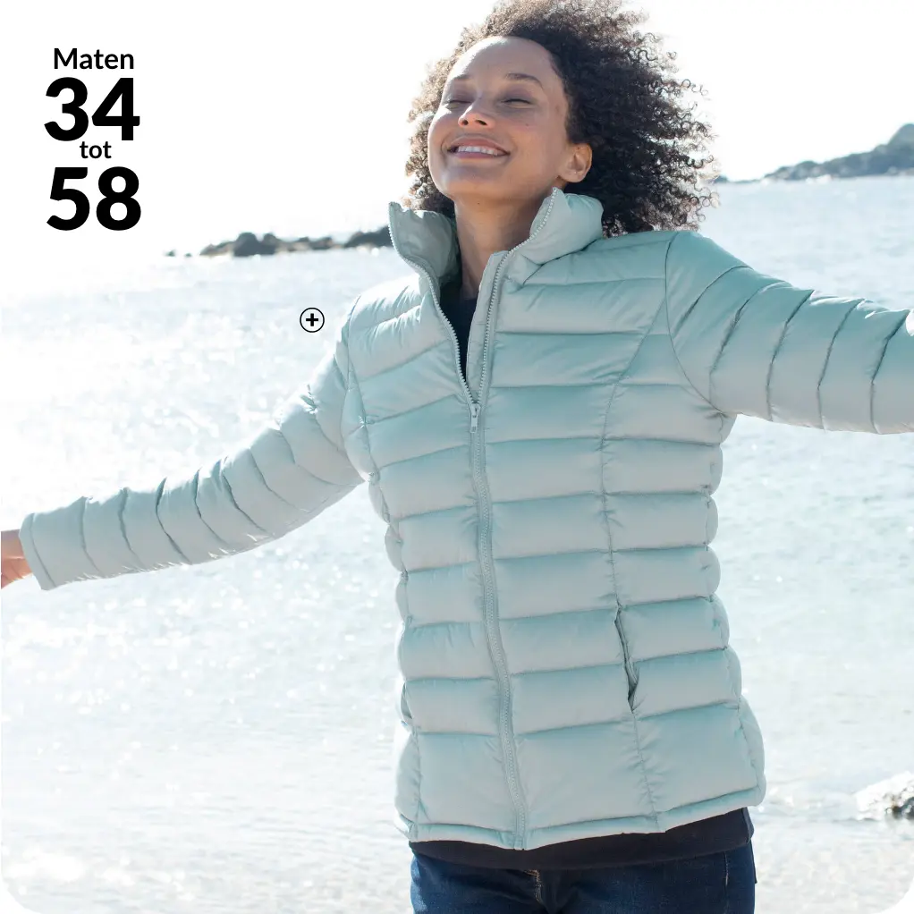 Effen korte gewatteerde jas met ritssluiting en waterafstotende afwerking, onderhoudstips om het volume te behouden – Blog Blancheporte