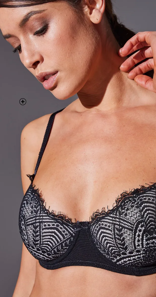 Soutien-gorge en tulle et dentelle forme corbeille Kaloka avec armatures, pour une allure féminine et élégante - Blancheporte