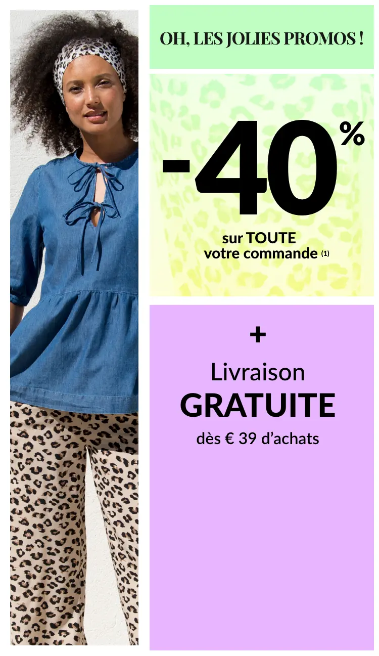 Profitez de -40% sur toute votre commande dès 2 articles achetés avec le code 400004