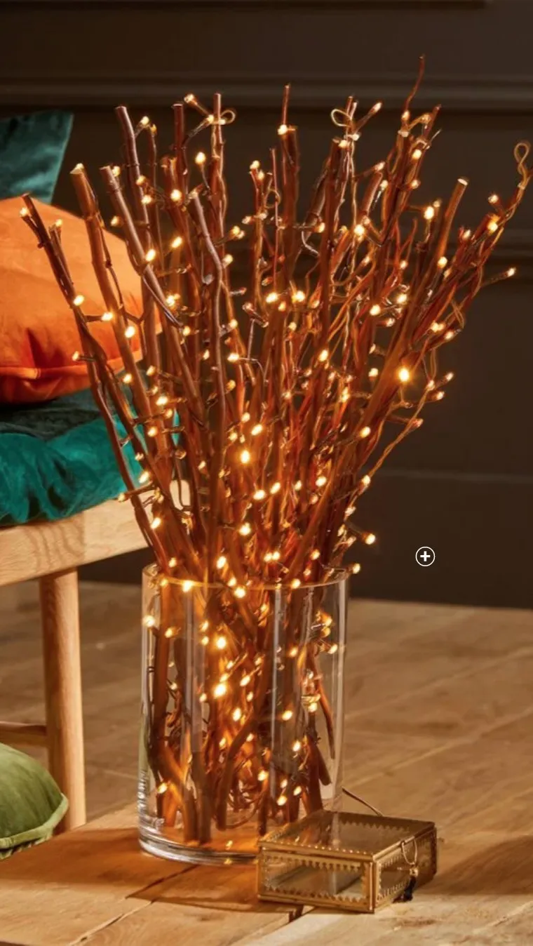Set van 10 decoratieve kersttakjes met lampjes, goedkoop | Blancheporte
