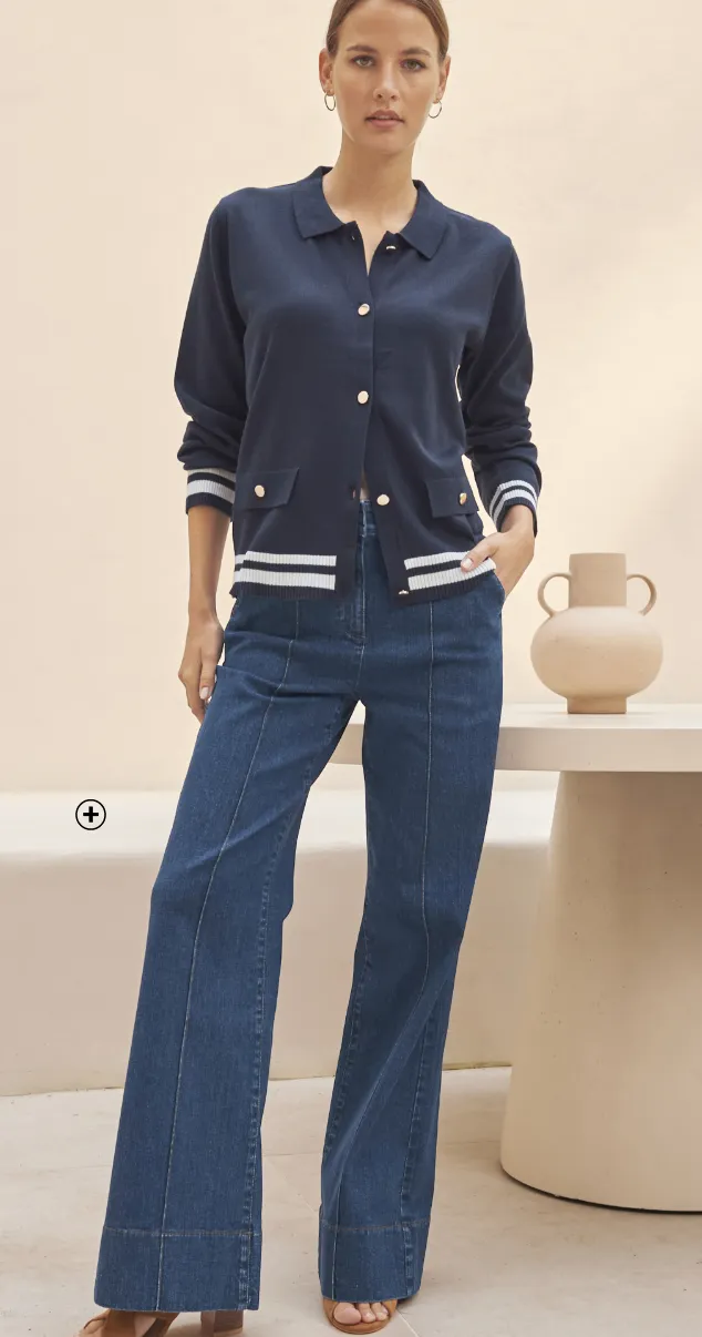 Flare jeans met plooitjes - Blancheporte