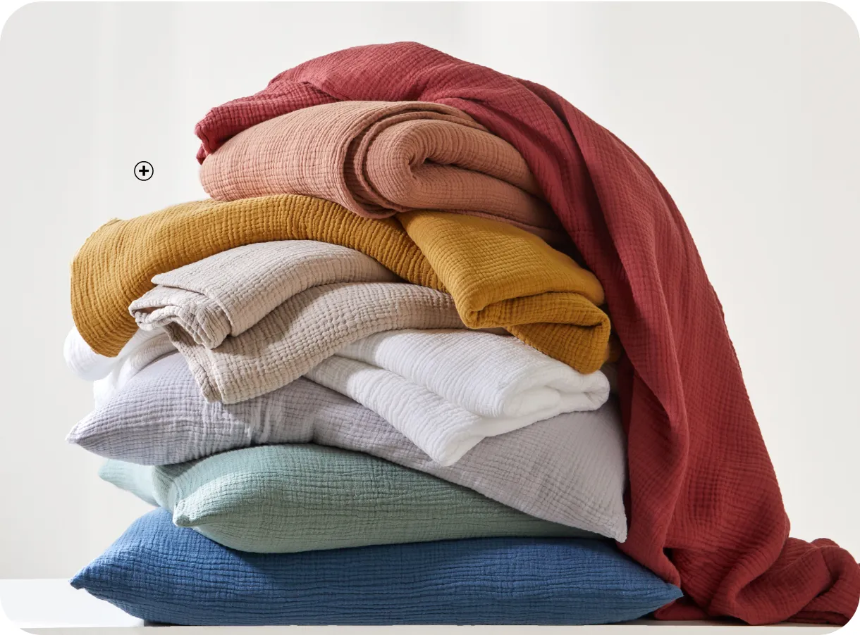 Parure de lit unie en triple gaze de coton tendance, une inspiration parfaite pour découvrir comment choisir sa parure de lit moderne | Blog Blancheporte