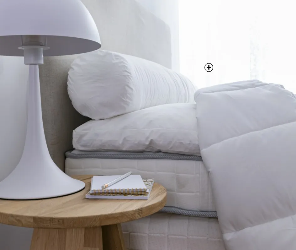 Surmatelas tranquilité garnissage naturel blanc pas cher | Blancheporte