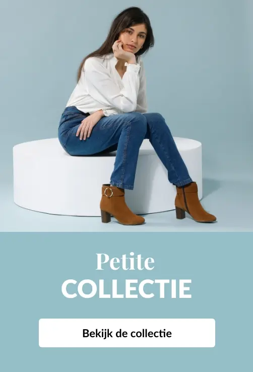 Val voor onze speciale damesmodecollectie voor kleine vrouwen