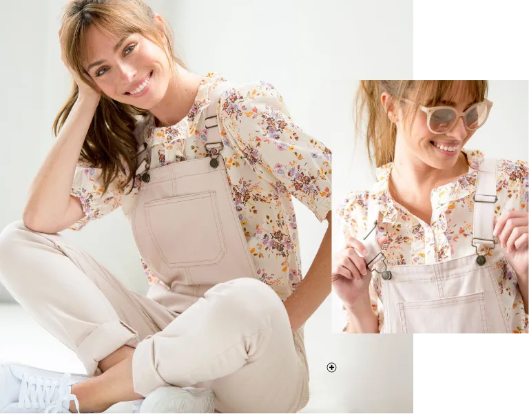 Salopette en jean de couleur vive pour femme, ajout de dynamisme et de style à votre tenue | Blancheporte