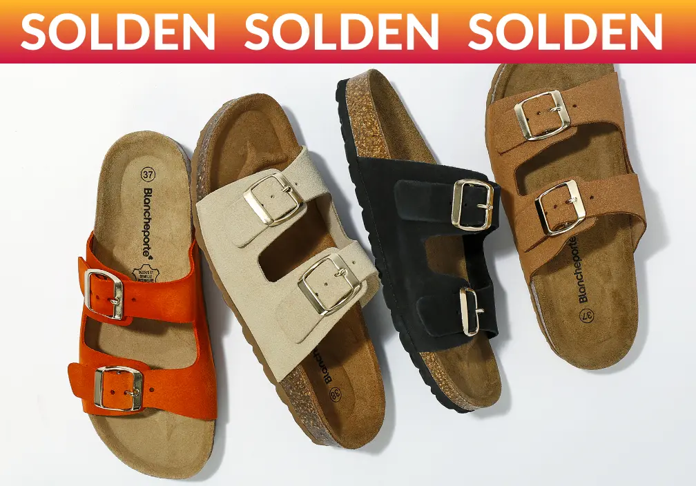 Zomeruitverkoop en promoties: tot 60% korting op een selectie damesschoenen met kurkzolen bij Blancheporte