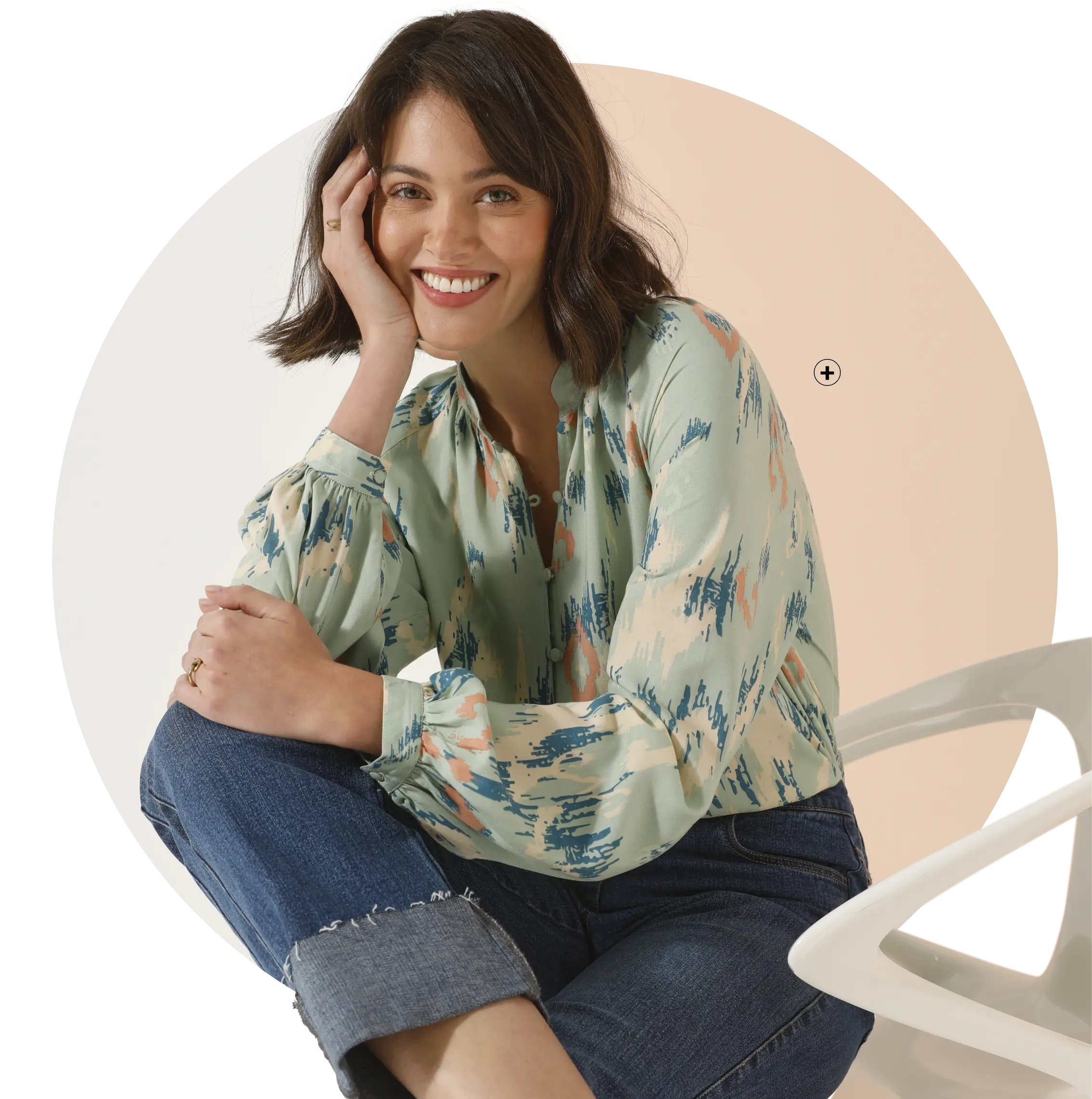 Chemisier ample imprimé à manches blousantes, une pièce légère et élégante pour sublimer la mode femme cette saison | Blancheporte