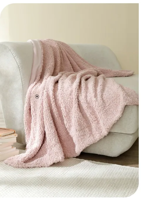 Omkeerbare plaid in roze sherpa lusjesstof van fleece, goedkoop | Blancheporte