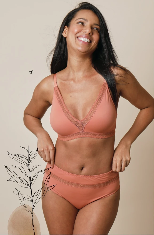 Soutien-gorge sans armatures forme triangle Soutien-gorge femme sans armatures forme triangle bonnets moulés marron pas cher | Blancheporte