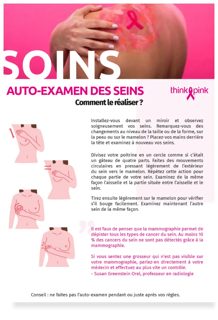 Guide de l’autopalpation
