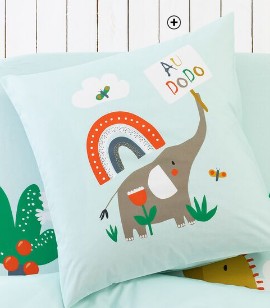 1-persoons bedlinnen voor kinderen Colombine Kids® van 100% katoen met dierenprint, goedkoop | Blancheporte