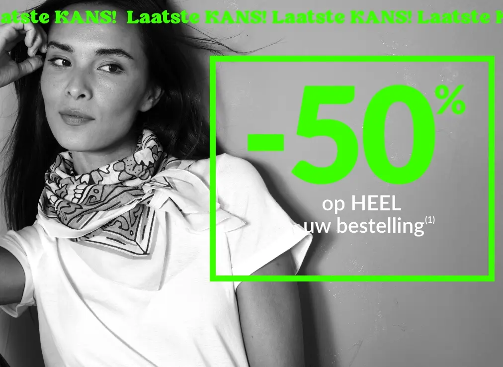 Laatste kans: 50% korting op je hele bestelling met code 400012