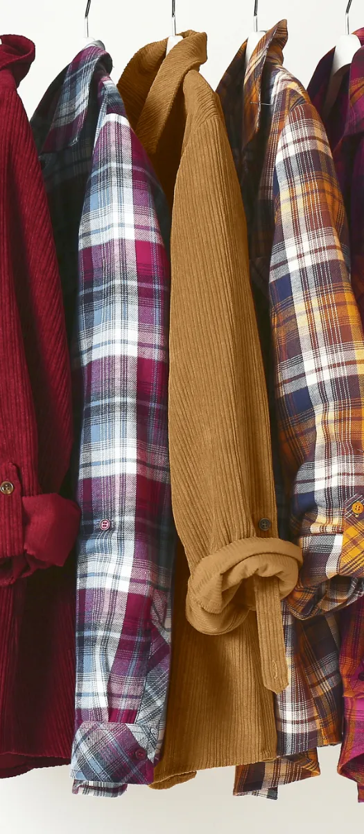 Chemise flanelle à carreaux couleurs miel et bleu - Blog Blancheporte