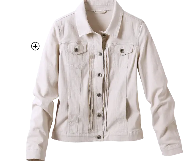 Jasje met knoopsluiting en fantasieplooitjes, elegant op een vloeiende lange rok | Blancheporte