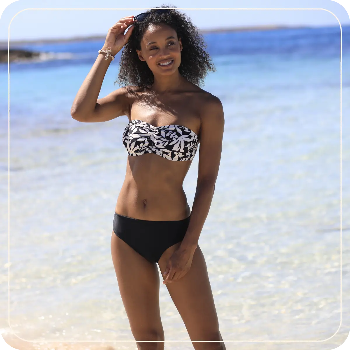 Bikinibeha in bandeaumodel Linao met beugels, perfect om een kleine boezem groter te maken | Blancheporte