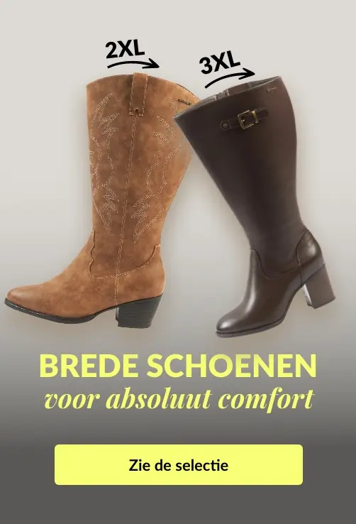 Profiteer van een selectie damesschoenen speciaal voor brede kuiten bij Blancheporte.