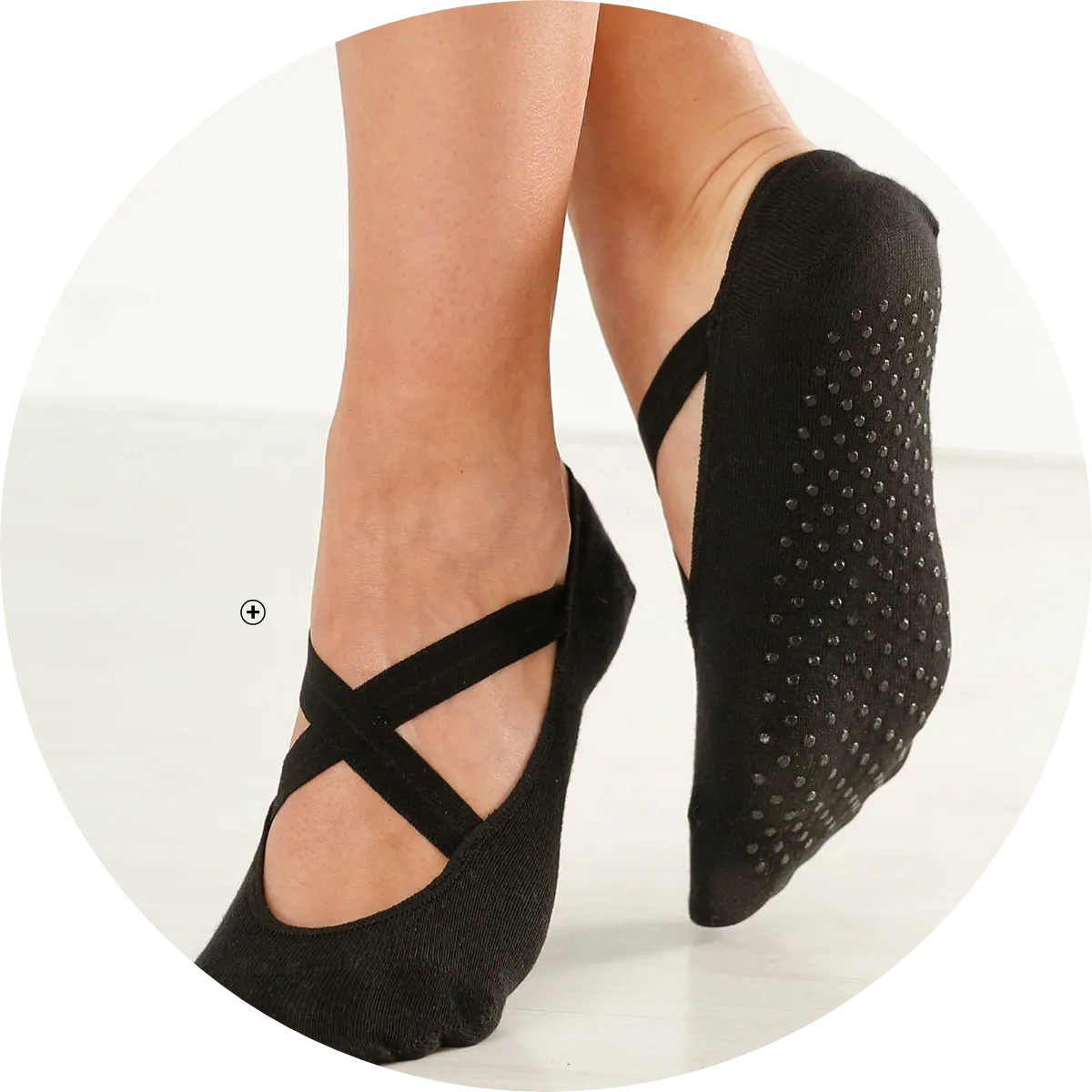 Ballerinasokken met antislipzool voor yoga, siliconenzool, set van 2 zwart - Blog Blancheporte
