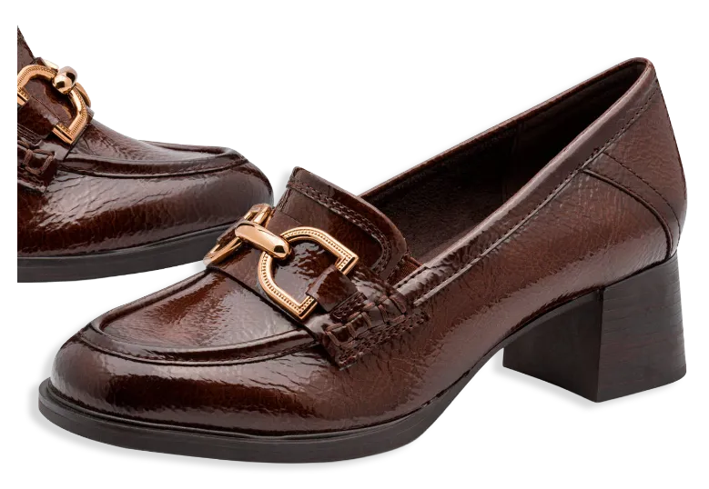 Bruine mocassins met hak, grote wijdte – Blog Blancheporte