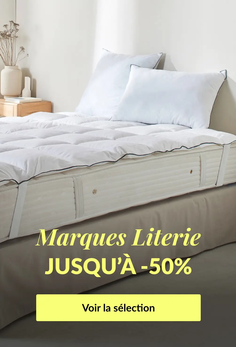 Profitez de vos marques literie préférées sur le site