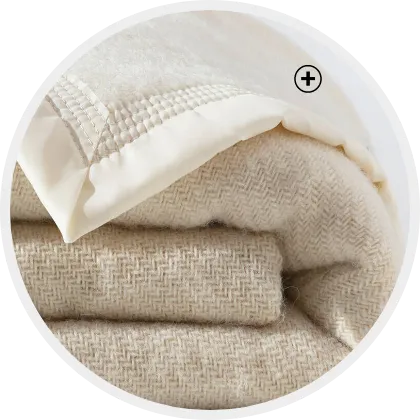 Couverture pure laine bicolore au tissage épais 600 g/m², chaleur naturelle et confort douillet pour l’hiver | Blancheporte