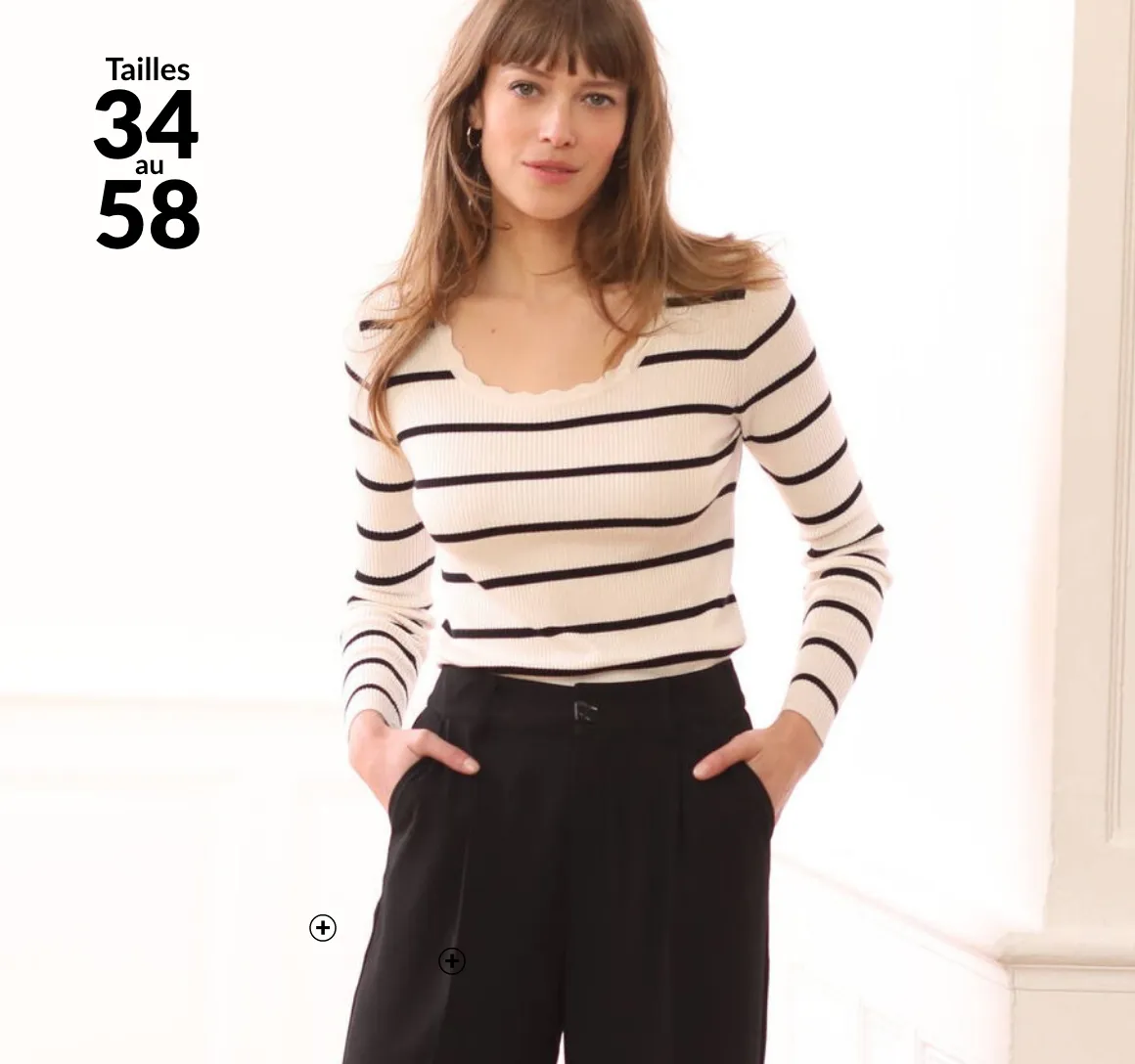 Pantalon noir large et fluide – Blog Blancheporte