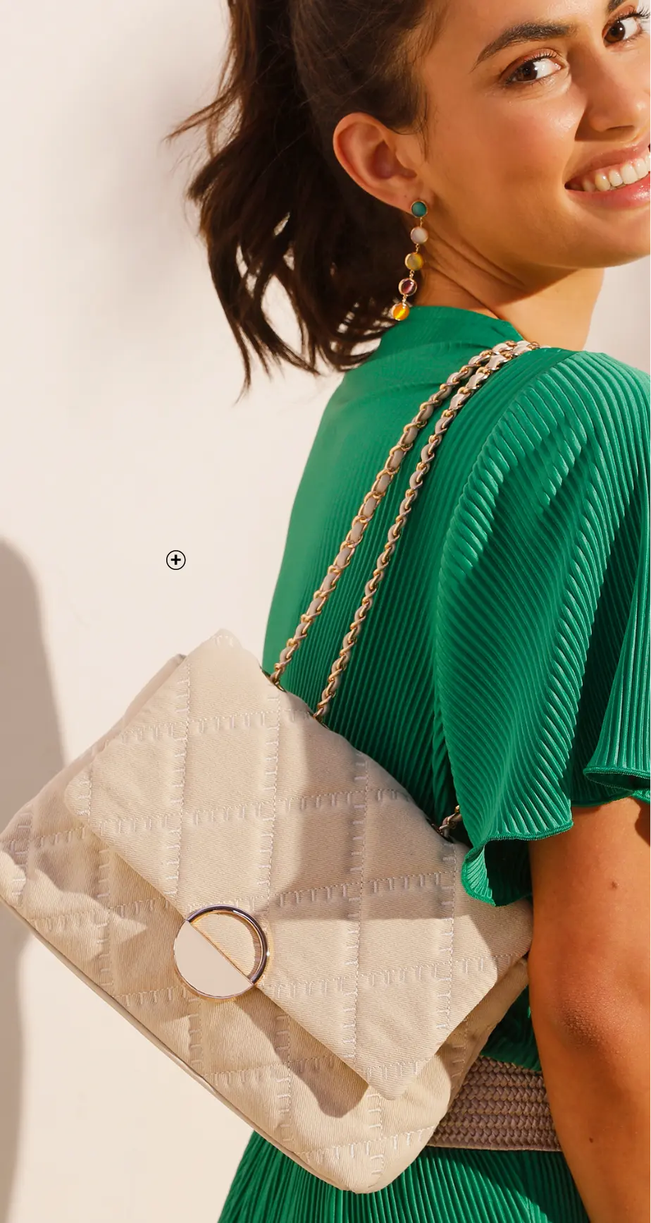 Gematelasseerde handtas met denimaspect, het perfecte accessoire voor een ceremonie | Blancheporte
