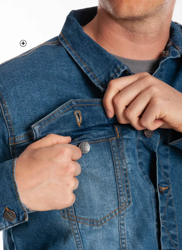 Veste en jean stretch coupe ajustée pour homme, look moderne à petits prix | Blancheporte