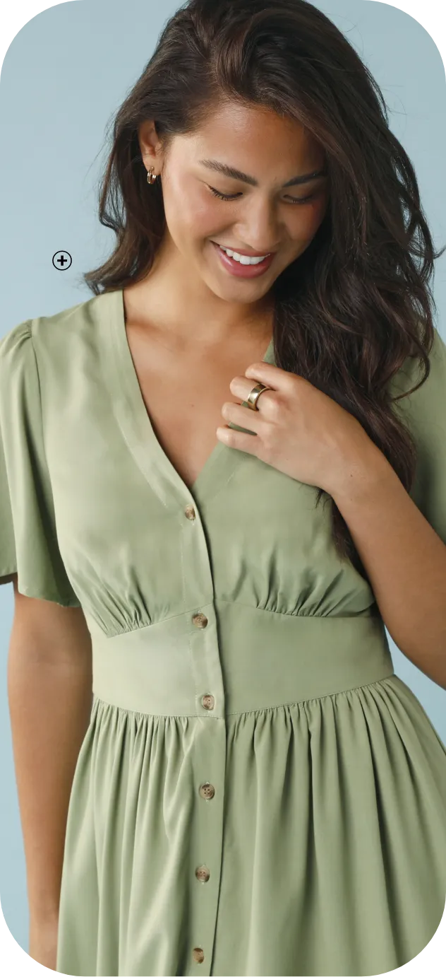 Robe courte boutonnée unie, Spécial Petites | Blancheporte
