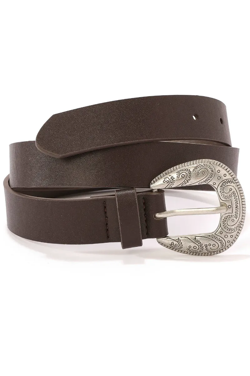 Ceinture boucle western chocolat - Blog Blancheporte