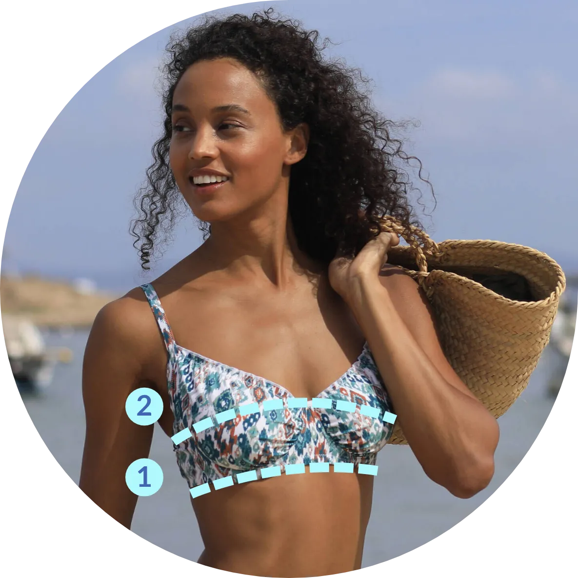 Tanza beugelbikinitop om uw borst te accentueren en uw juiste maat en model te kiezen | Blancheporte