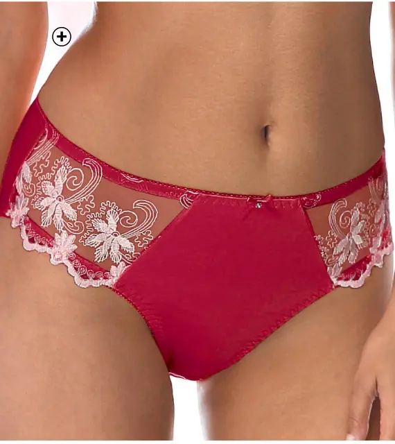 Slip in glanstricot en geborduurde tule Calenca, vrouwelijke en elegante lingerie voor de feesten | Blancheporte