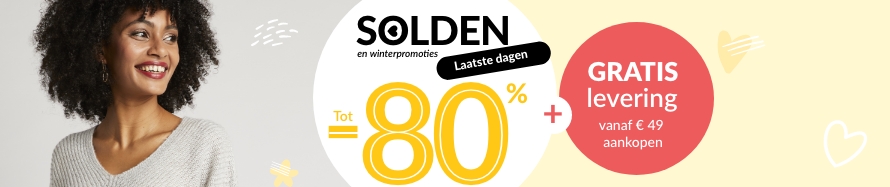 Laatste dagen Solden & winterpromoties 2023: tot -80% en gratis levering* met de code 340001!