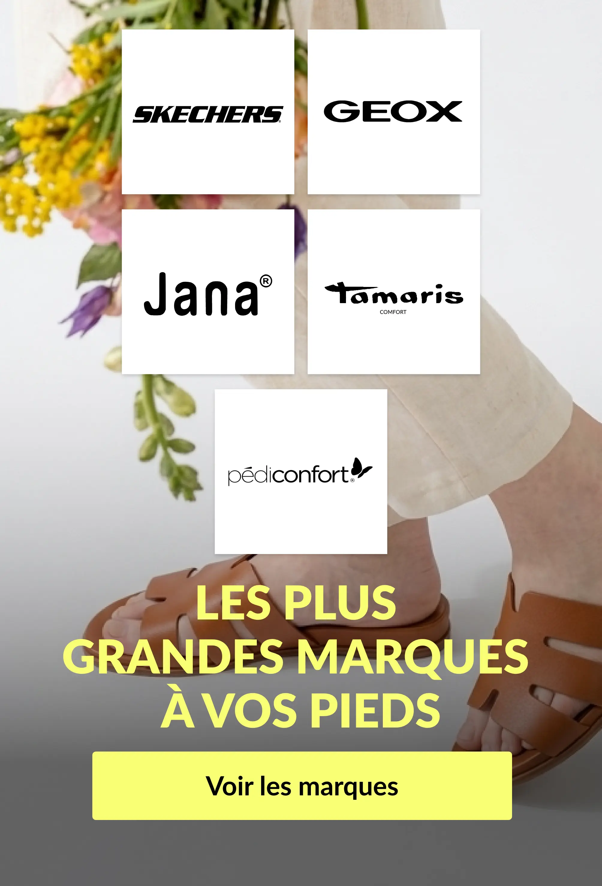 Les plus grandes marques à vos pieds.