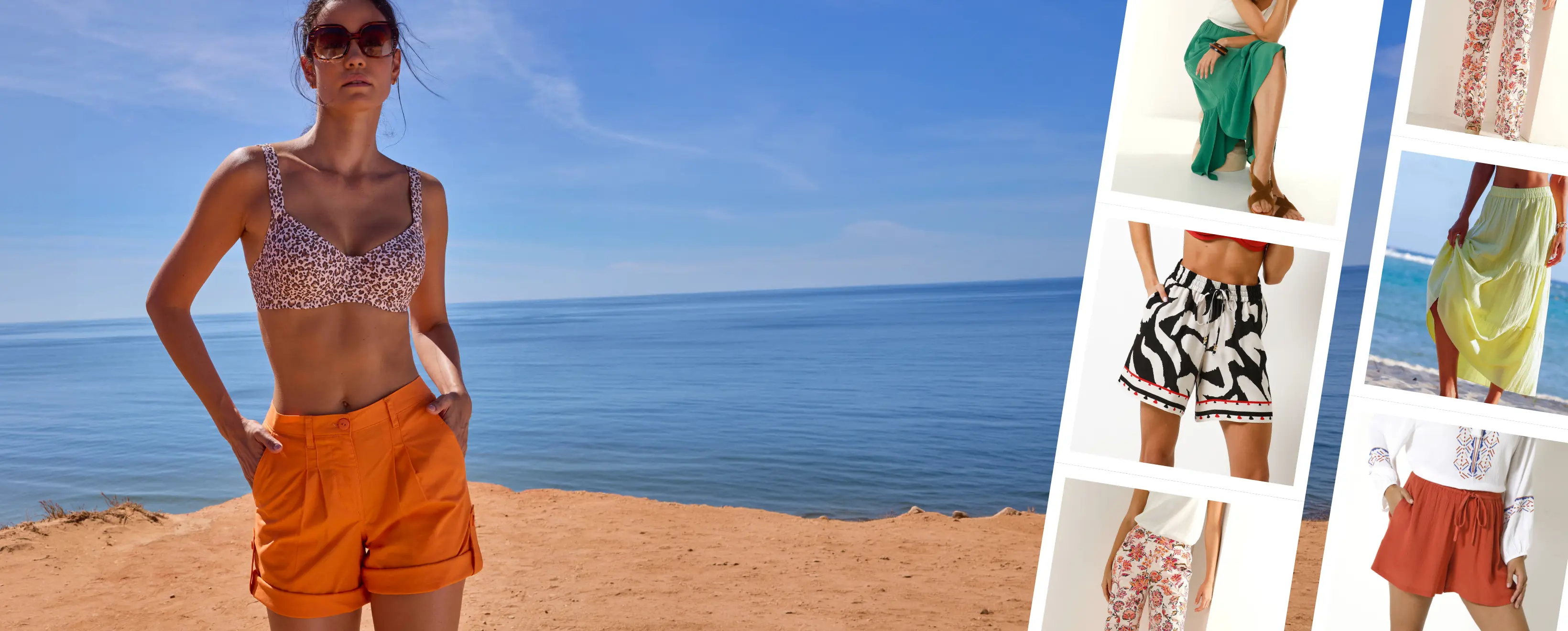 Profitez de notre sélection de bas spéciale été : corsaires, bermudas, jupes ou encore pantalons fluides