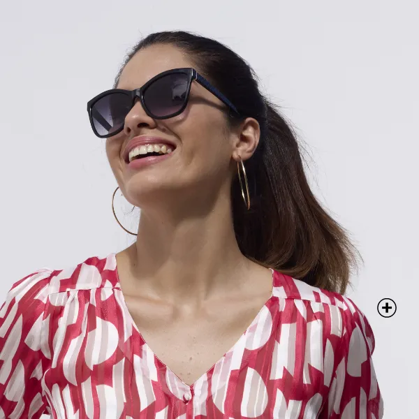 Blouse met blosmouwen bedrukt rood en wit voile jacquard - Blog Blancheporte