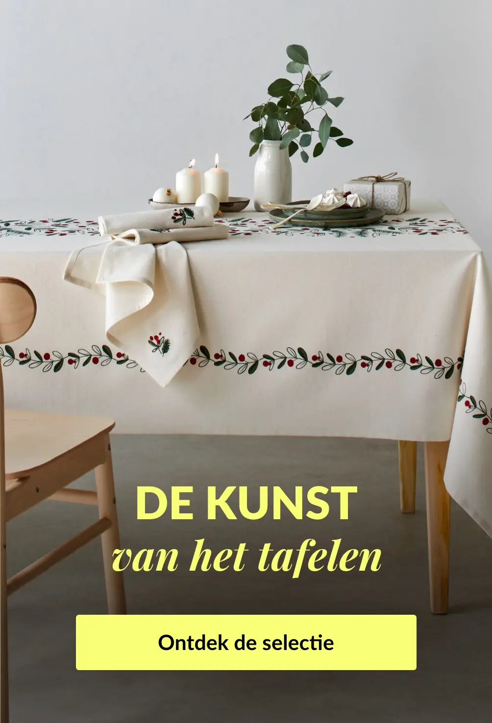 Word verliefd op onze selectie tafeldecoraties voor de feestdagen