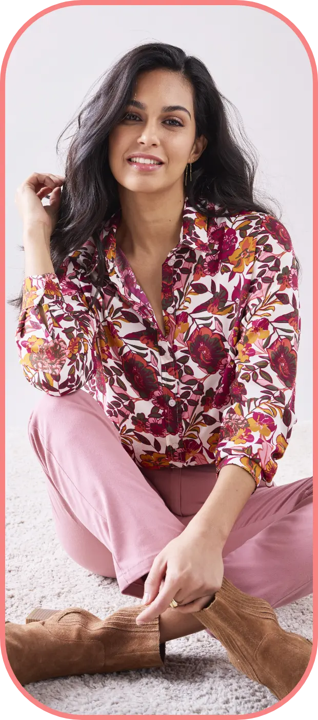 Bloes met knoopsluiting voor dames, kleurrijke bloemenprint, perfect voor de topdeals van het soldenseizoen | Blancheporte