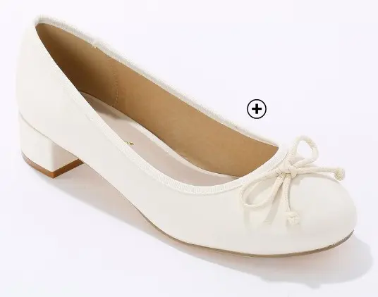 Ballerina's voor dames in beige met hakje, goedkoop | Blancheporte