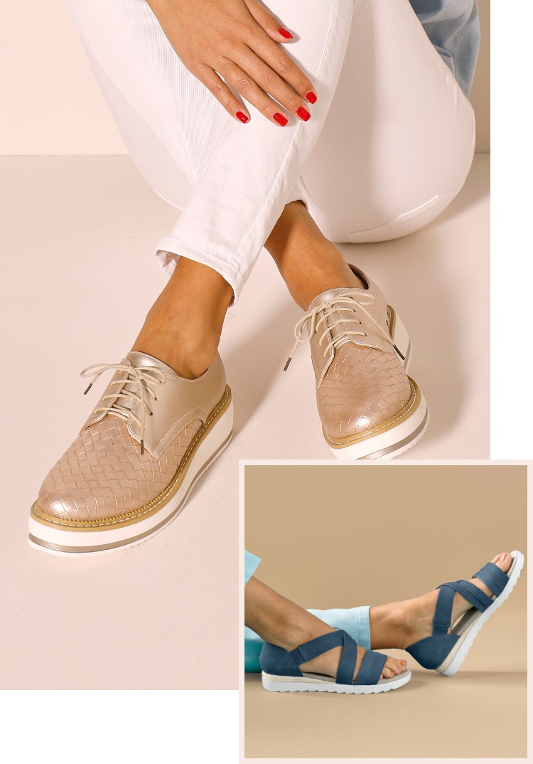 Kies voor onze comfortabele schoenen voor dames: baskets, sneakers, sandalen, ballerina's…