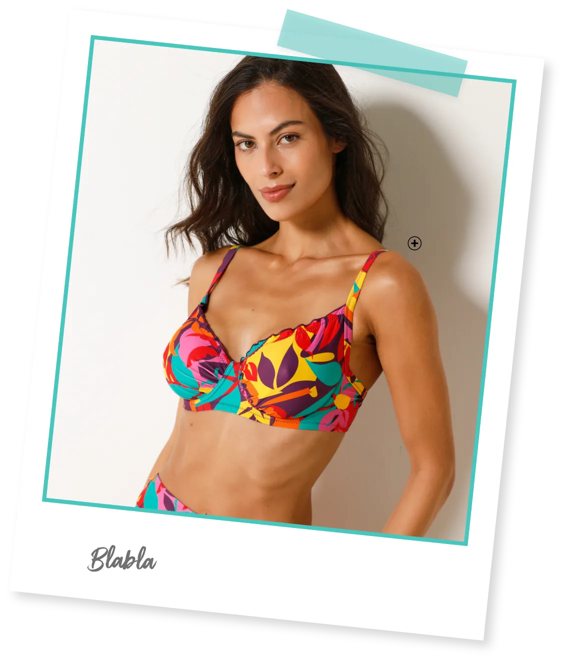 Haut de maillot de bain forme corbeille Cayetana avec armatures, imprimé tropical, bonnets enveloppants et bretelles réglables - Blog Blancheporte