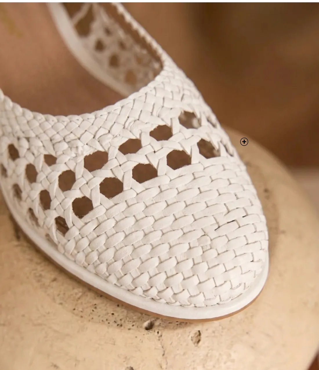 Ballerines slingback en tressage blanc - Blog Blancheporte