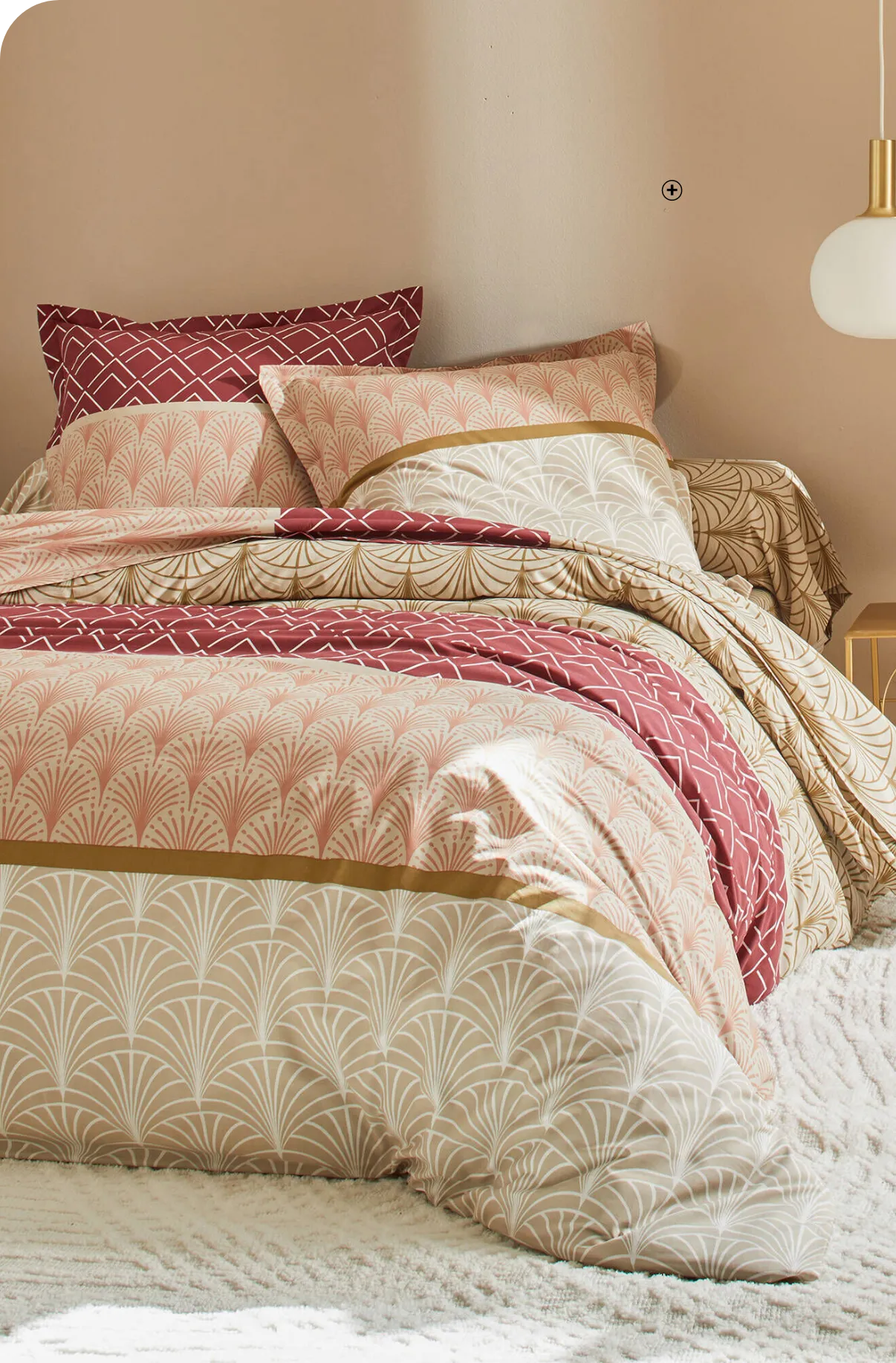 Dekbedovertrek in katoen met grafische motieven – zacht en ademend dekbedovertrek materiaal | Blancheporte