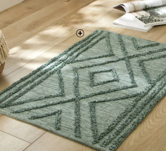 Tapis fantaisie tufté, idéal pour sublimer votre intérieur selon les tendances maison printemps été 2025 | Blancheporte