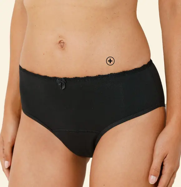 Culotte menstruelle ceinture dentelle forme maxi | Confort et praticité pour toutes | Blancheporte