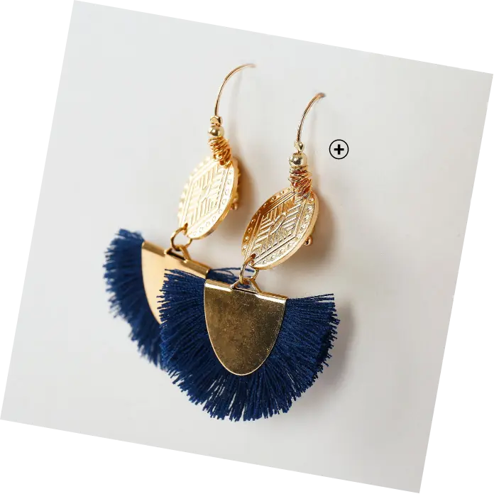 Boucles d'oreilles femme bleu pas cher | Blancheporte