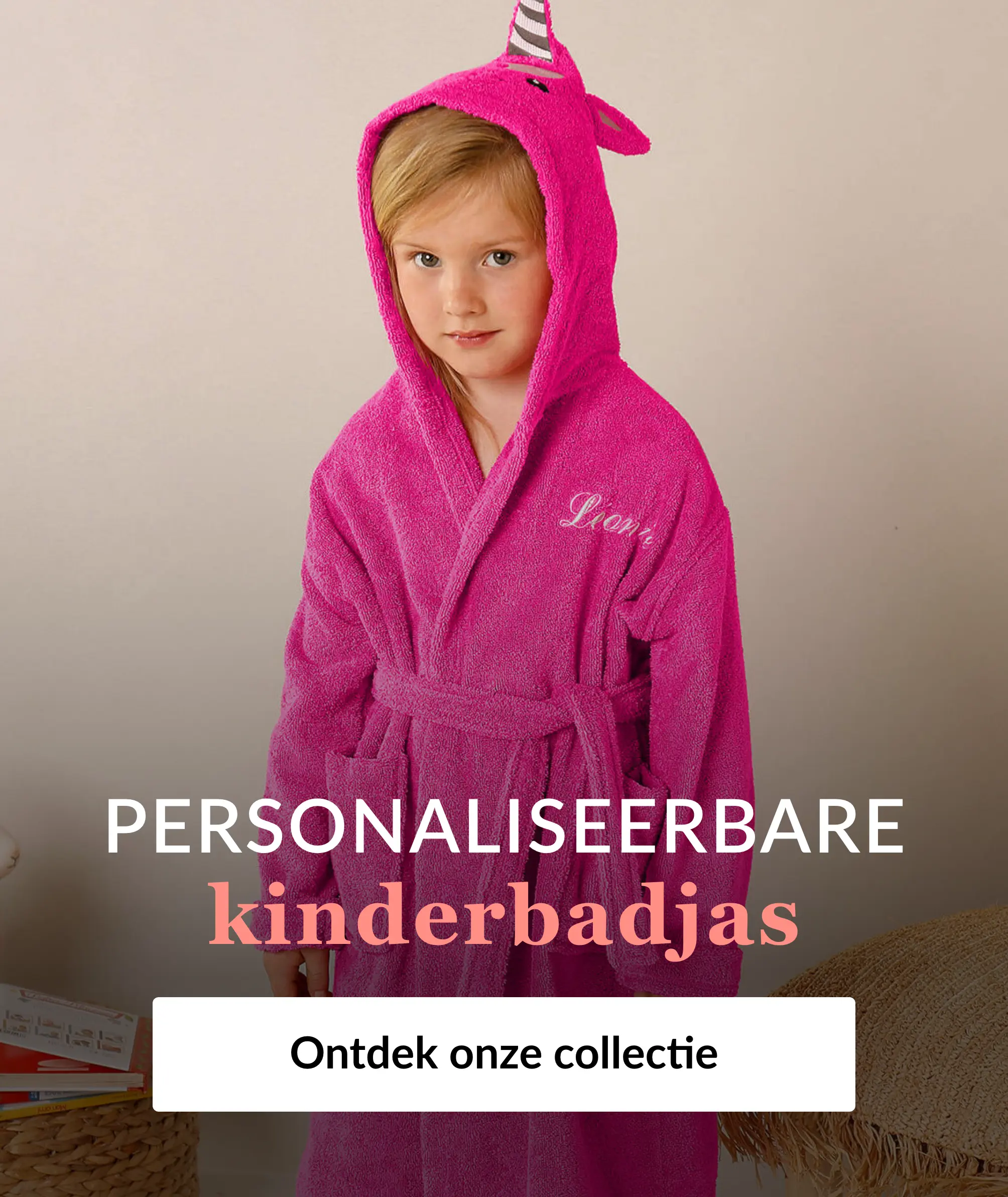 Ontdek onze selectie kinderbadjassen om te personaliseren op Blancheporte.be