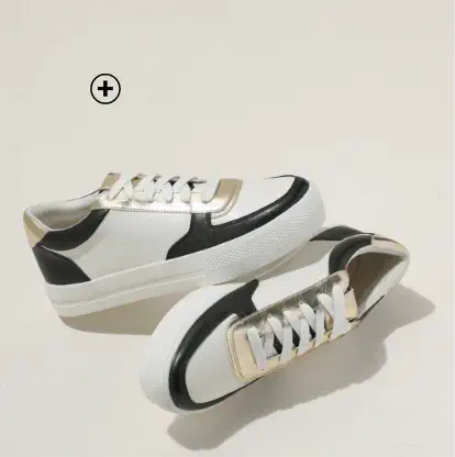 Sneakers à lacets blanches, parfaites pour un style casual avec une robe chemisier - Blancheporte