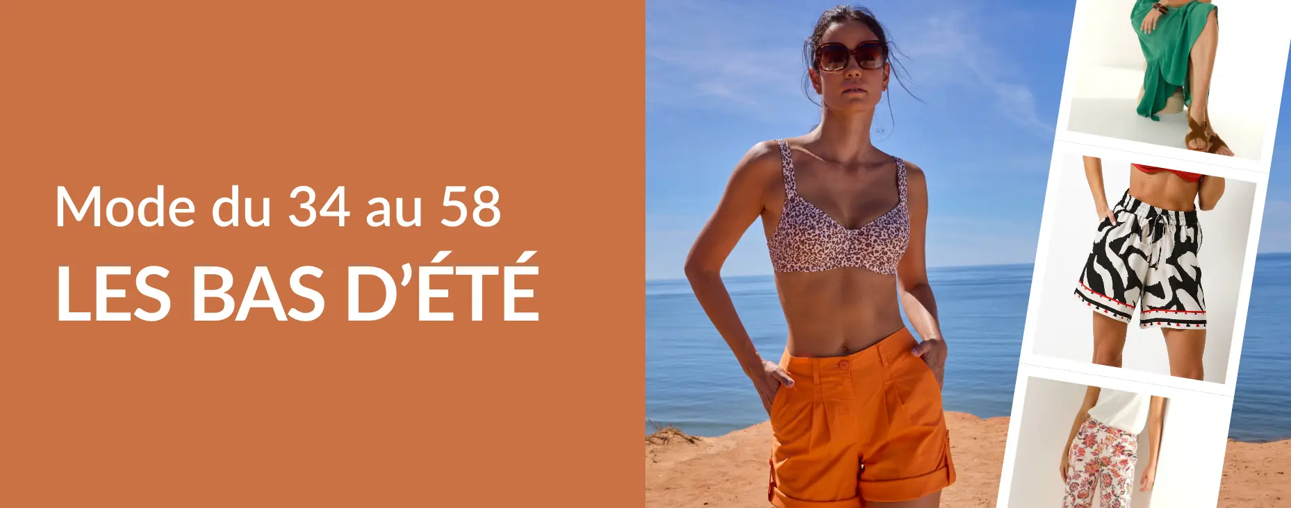 Profitez de notre sélection de bas spéciale été : corsaires, bermudas, jupes ou encore pantalons fluides sur le site blancheporte.be