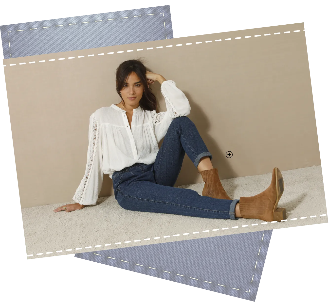 Mom jeans met hoge taille voor dames, comfort en stijl boven de 50 - Blancheporte